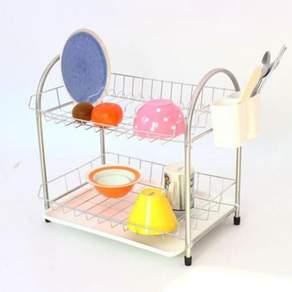 싱크선반 플라스틱 물받침 식기건조대 2단 PP 79000EA 1EA