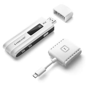 Lemorele USB C 인터페이스 무선 HD 송수신기 키트 50미터 전송 멀티미디어 어댑터