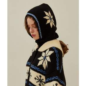 [매장정품] GREENBUTTER Snowflake Alpaca Balaclava Black 001 2282159