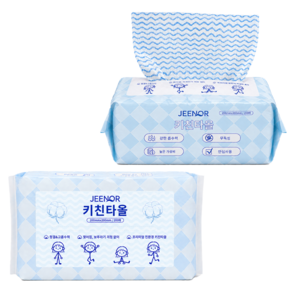 JEENOR 주방 행주 뽑아쓰는 키친타올형 블루