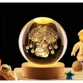 리파니 LED 모던 수정구슬 침실 무드등 8CM