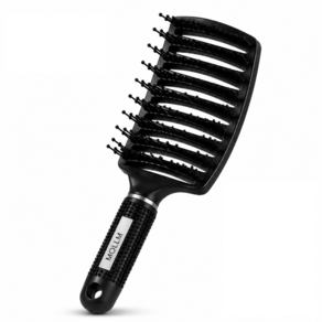 MOLLM 빗 헤어 빗 헤어 브러쉬 머리빗 헤어브러쉬 엉킴방지 두피 마사지 브러쉬 M7369, 1개, 블랙