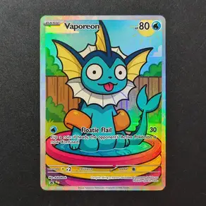 DIY PKM 영어 Eeveelution Derpy 형 Sylveon Vaporeon Flareon Umbreon Leafeon Eevee 게임 컬렉션 카드