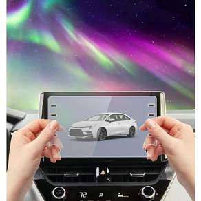 xjzshly 2025-2023 토요타 RAV4 LEXLEXLE 프리미엄용 8인치 스크린 보호필름 강화유리 9H 경도 지문 방지 기포 HD 터치스크린 커버 광택 호일 액세서리