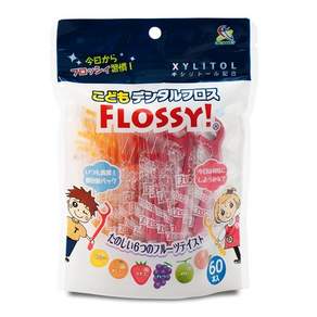 UFC 서플라이 어린이 치실 FLOSSY! (플로시) 봉지 포장 60개입