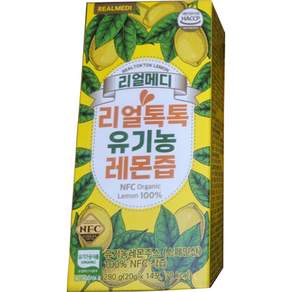 7+1(총8박스) 총112포 리얼톡톡 유기농 레몬즙 NFC 100% 착즙 레몬수 원액 레몬 주스 레몬물 액상 스틱