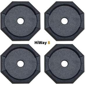 SnapPad HiWay RV 레벨링 패드 RV용 영구 잭 안정기 HWH 시스템용 8인치 원형 블록용 중장비용 교체품 미국산 4개 세트