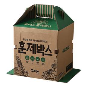 캠핑몽 훈제박스 오리지널 바베큐그릴 훈제그릴 훈제바베큐 일회용 훈연 캠핑 숯불그릴