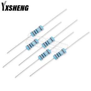 20PCS 1W 금속 필름 저항기 1% 1R~1M 15 100 220 470ohm 15R 100R 220R 470R 1K 100K 510KΩ