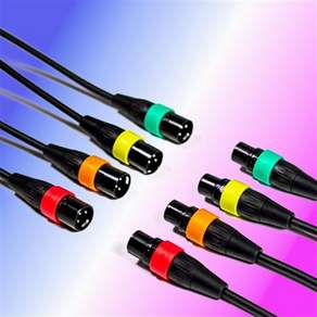 ZOOM XLR-4C CP 컬러링 XLR 캐논 케이블 2.5M 4개 세트