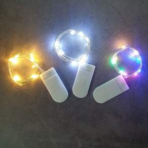 레인보우파티 LED 와이어 전구 1M 주광 백색 레인보우색 무드등 감성전구 인테리어 조명 전구수 10구