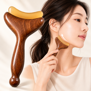 라라사 핸들형 괄사 얼굴 바디 전신 마사지