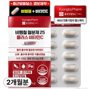 경보제약 비헴철 철분제 25 플러스 비타민C 식물성캡슐