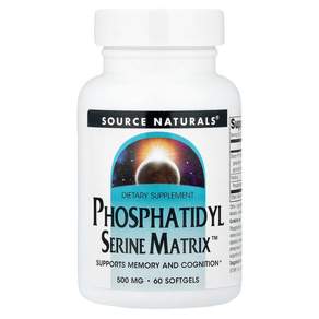 소스네추럴스 포스파티딜세린 매트릭스 500mg 대두레시틴 소프트젤 60정