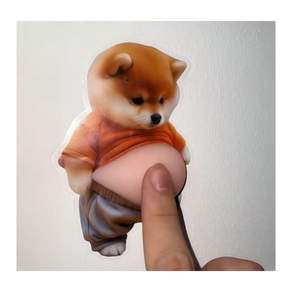 레송 자동차 문콕방지 캐릭터 도어가드 강아지 고양이 4P