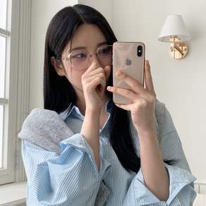[비마이뮤즈] [긱시크] 프레시 빅 안경테 슬림 데일리 블루라이트 뿔테 안경