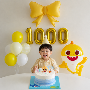 아기상어 천일 세돌 생일 파티 풍선 세트