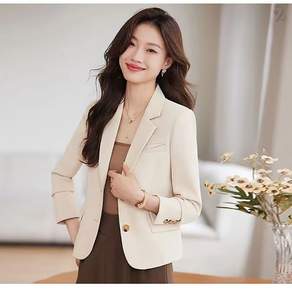 708090 여성용 블랙 숏 정장 코트 캐주얼 자켓