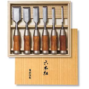 카쿠리 (KAKURI) 단류 전용 (Wood Chisel) 6 개 세트