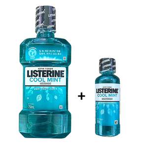 리스테린 쿨민트750ml+100ml 대용량 구강청결제 구취제거 가글 가그린