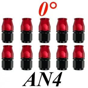 재 가능한 연료 호스 엔드 피팅 어댑터 회전 PTFE 오일 라인 브레이크 파이프용 10X AN3 AN4 AN6 AN8 AN10