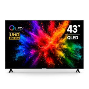 와우피프티 4K UHD QLED 스마트TV, 고객직접설치, 스탠드형, 43UHD-QS, 109cm(43인치)