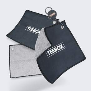 TEEBOX 골프 볼타올 양면 극세사 릴와이어 골프공 타월