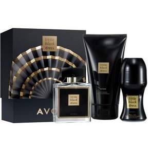 Avon 에이본 리틀 블랙 원피스 오드팜 50ml + 바디로션 150ml 데오도란트 롤러 선물상자 여성향기