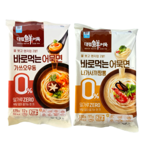 대림 바로먹는 어묵면 2종 세트 가쓰오우동179g+나가사끼짬뽕170g