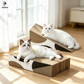 Quatma 고양이 접이식 양면 평판형 스크레쳐 대형