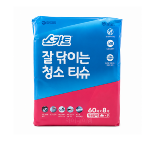 스카트 잘 닦이는 살균 소독 티슈