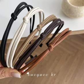 Skyciky 미놀드 가죽 머리띠 5P 심플 매듭 디자인 FS012