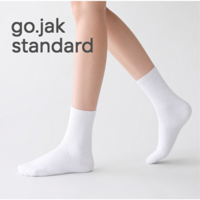 GO.JAK_100%국산 여성용 코어 에센셜 무지 중목 양말