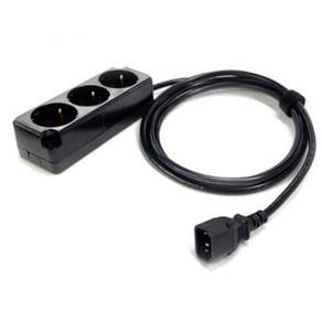 UPS전용 출력케이블 국산 3구 멀티탭 C14 to 220V 10A 2M