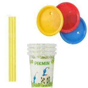디자인물컵 피크민 텀블러 빨대물컵 투명텀블러 3p 320ml 79000EA 1EA