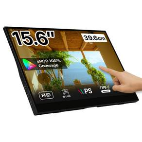 인터픽셀 터치 포터블 모니터 IPS C포트 휴대용 블랙 IP1510T
