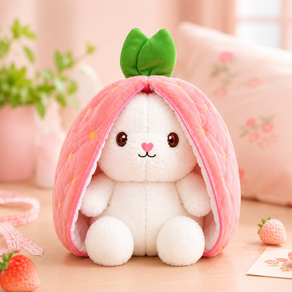 에이샤레 딸기 토끼 아기 변신 애착 인형