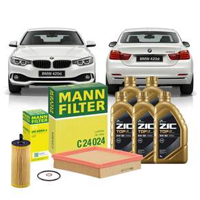 BMW 4시리즈 420d 13.07-15.06 F32 F33 F36 N47D20C 디젤 엔진오일세트 만필터+지크탑