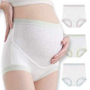 엄마가 편안한 순면 무압박 배받침 임산부속옷 임부팬티 노라인 심리스 빅사이즈 3종세트