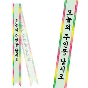 [솔메이드] 생일 어깨띠 파티 소품 오늘의주인공 축하 승진 58종 (내용고정형)