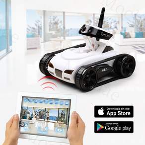 Mochae RC카 충전식 카메라 탱크 무선 조종 자동차 스마트폰 wifi RC카 LED 조명 원격제어 촬영 트럭