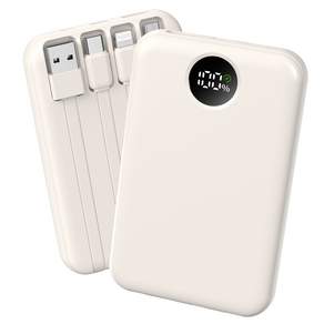 YEXXI 일체형 보조배터리 고속충전 PD 22.5W 미니 휴대용 10000mAh 4개 케이블 멀티단자