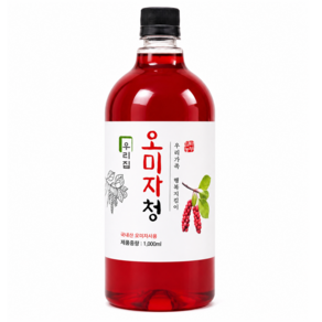 우리집 오미자청 국내산100% 오미자원액 오미자차 오미자엑기스, 1L, 1개입, 1개