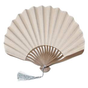 모시부채(소)22cm(미색/연한베이지) 직물아교포수 모시접선(최상품 노리개 달려있음), 미색(베이지), 1개