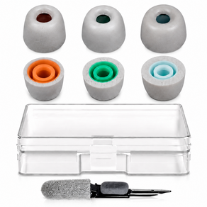 XDcase Sony WF-1000XM6 / XM5 / XM4용 XDcase 교체용 메모리 폼 이어팁 키트 (3쌍) 청소용 브러시 포함