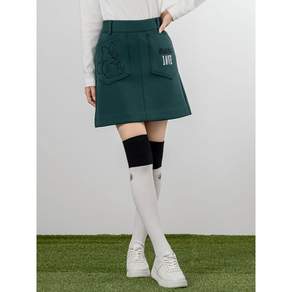 [디즈니골프]여성 캐릭터 자수 네오프렌 스판 A라인 스커트 큐롯 DN3LCR003