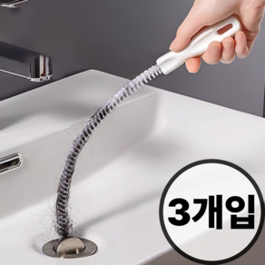 온이스트 세면대 뚫기 세면대 뚫어뻥 세면대 청소솔 머리카락 제거기 3개입