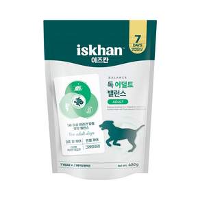 이즈칸 독 어덜트 밸런스 400g 세븐데이즈