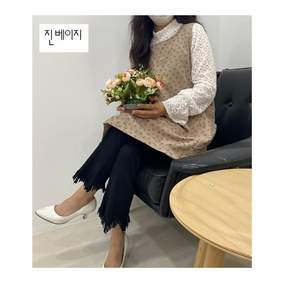 앞치마 어린이집 카페 바리스타 주방 요리 옆버튼 조끼형 엉덩이덮는 예쁜 플라워 패턴