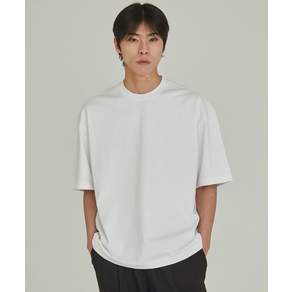 리우아 RIOOA 프리미엄 CP30 오버핏 반팔티 화이트
